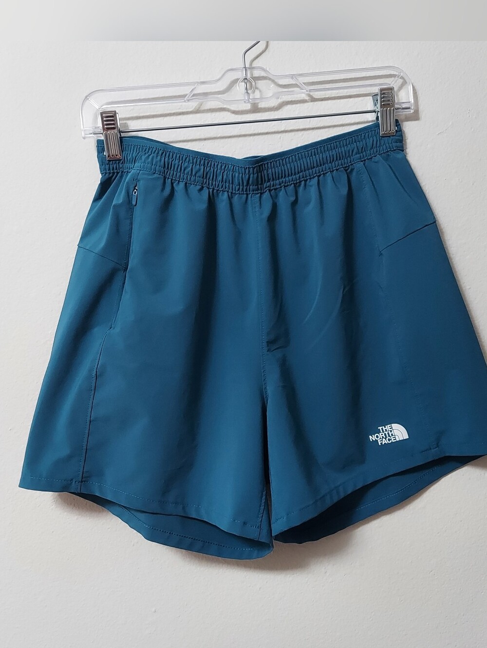 The North Face Deep Teal Athletic Shorts with Zip Pocket Flash Dry XD Size Small